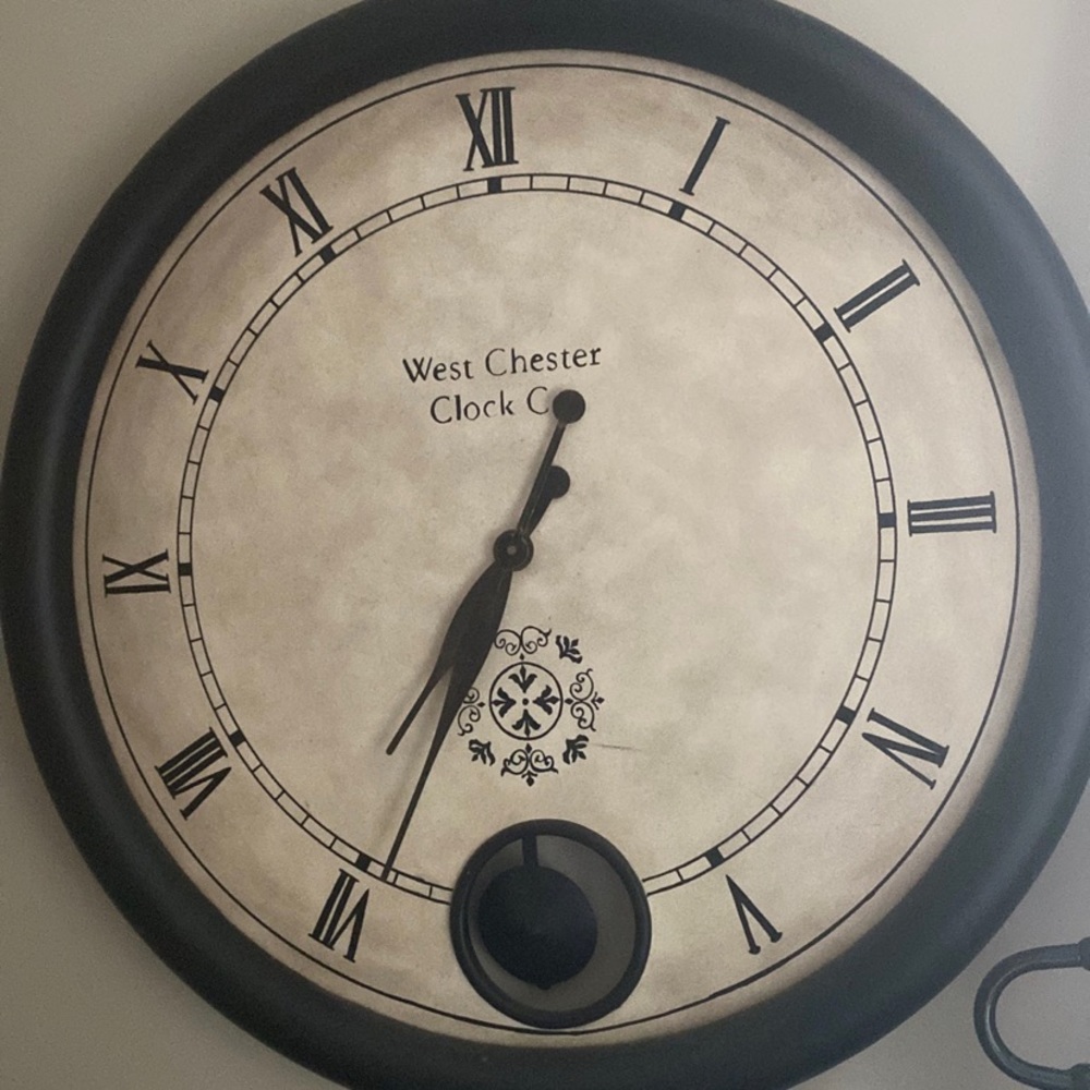 Oversized West Chester hanging clock